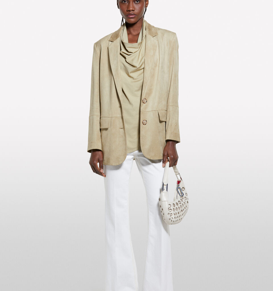 Military green draped top - blouses pour femme - Kaki | Sisley image number 1